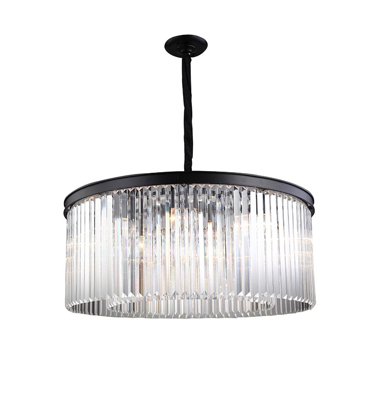 Подвесная хрустальная люстра Рейн Lumien Hall 0014/8P-BK