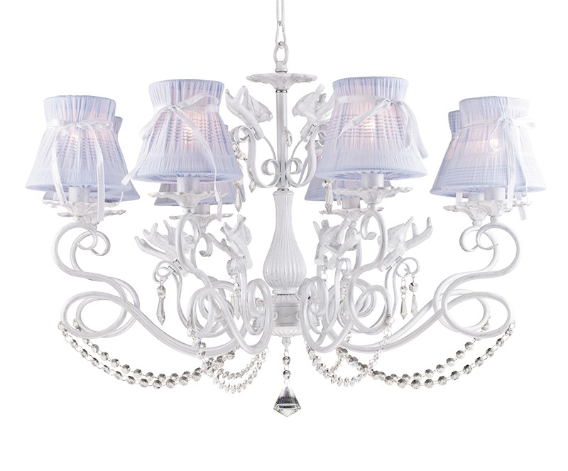 Люстра с птичками Жизель 1011/8P-WS Lumien Hall