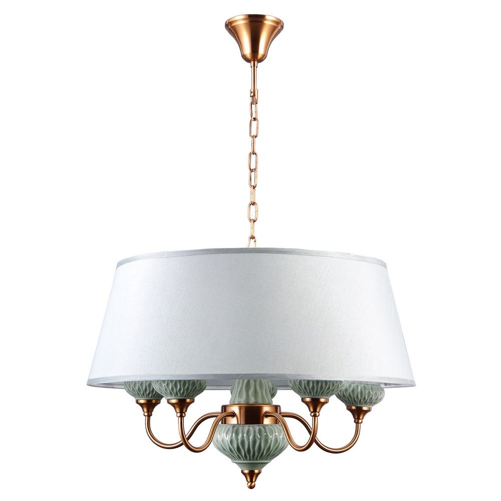 Подвесная люстра Lumien Hall Аста 1022/5P-CBR-GRGN