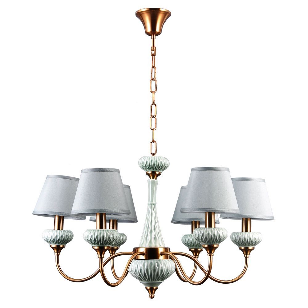 Подвесная люстра Lumien Hall Аста 1022/6H-CBR-GRGN