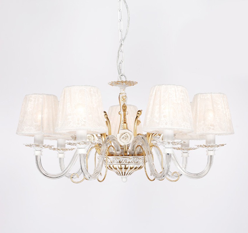 Люстра подвесная с цветочками Ноелия H17066/7WHSG Lumien Hall