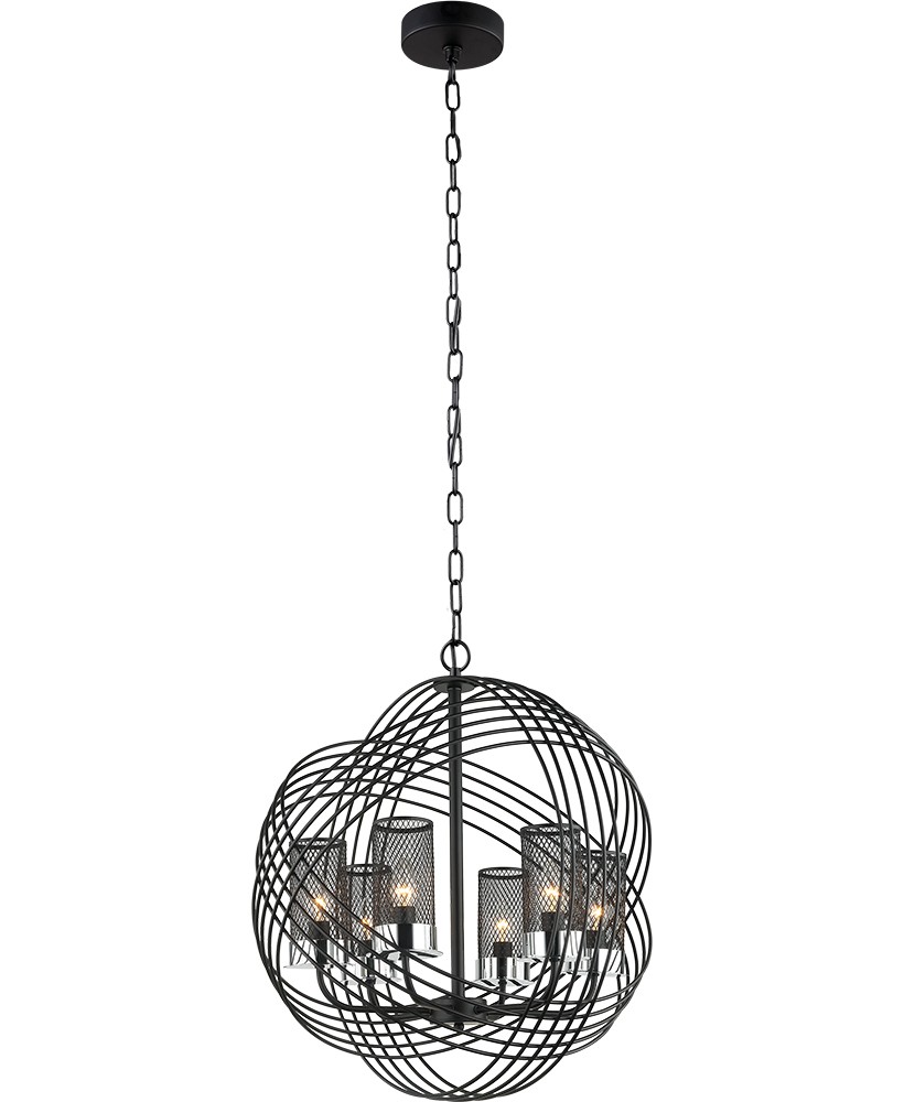 Подвесная люстра Lumien Hall Эос 4014/6P-BK-CR