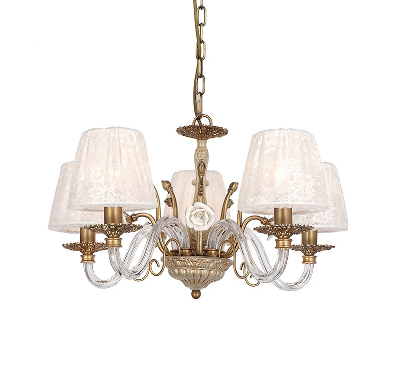 Люстра подвесная с цветочками Ноелия H17066/5PCC Lumien Hall