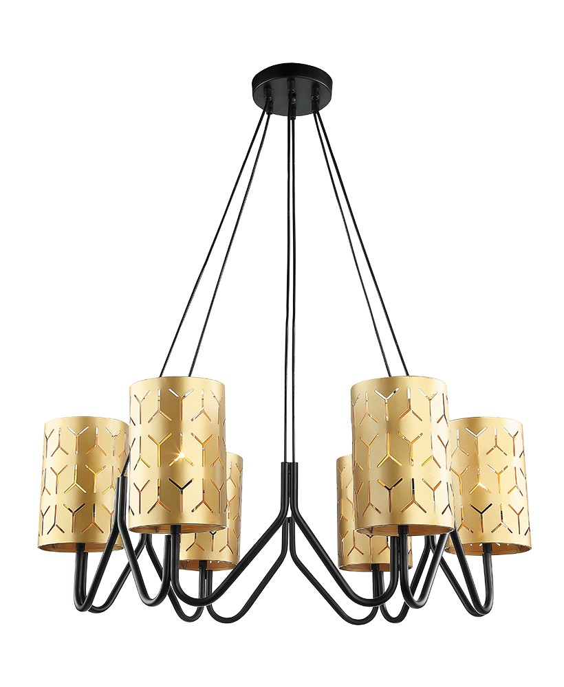 Подвесная люстра Lumien Hall Нерей 4001/6P-BK-GD