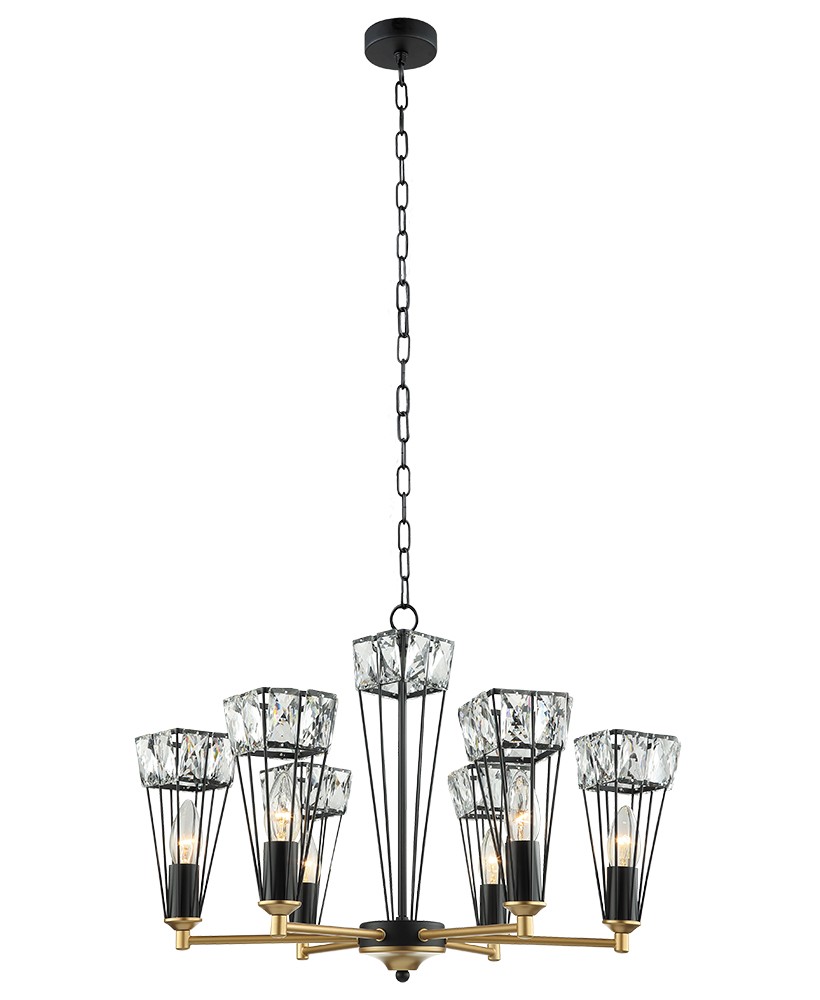 Подвесная люстра Lumien Hall Велес 4019/6P-BK-GD