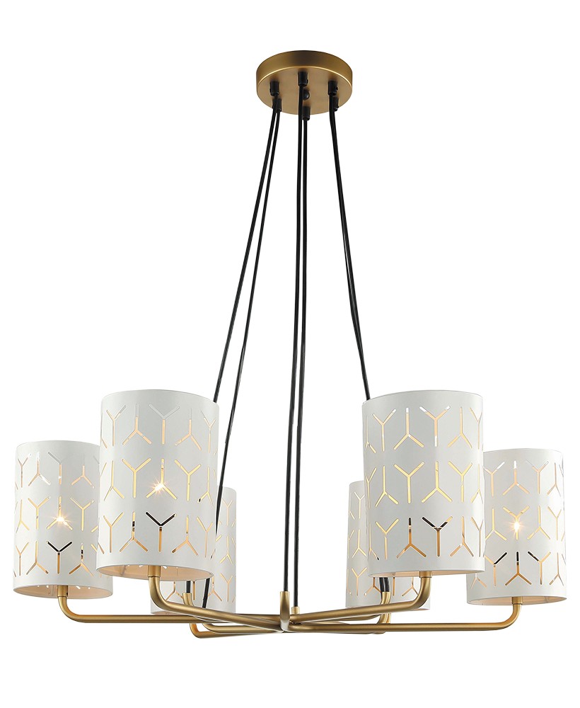 Подвесная люстра Lumien Hall Аврил 4004/6P-GD-WT