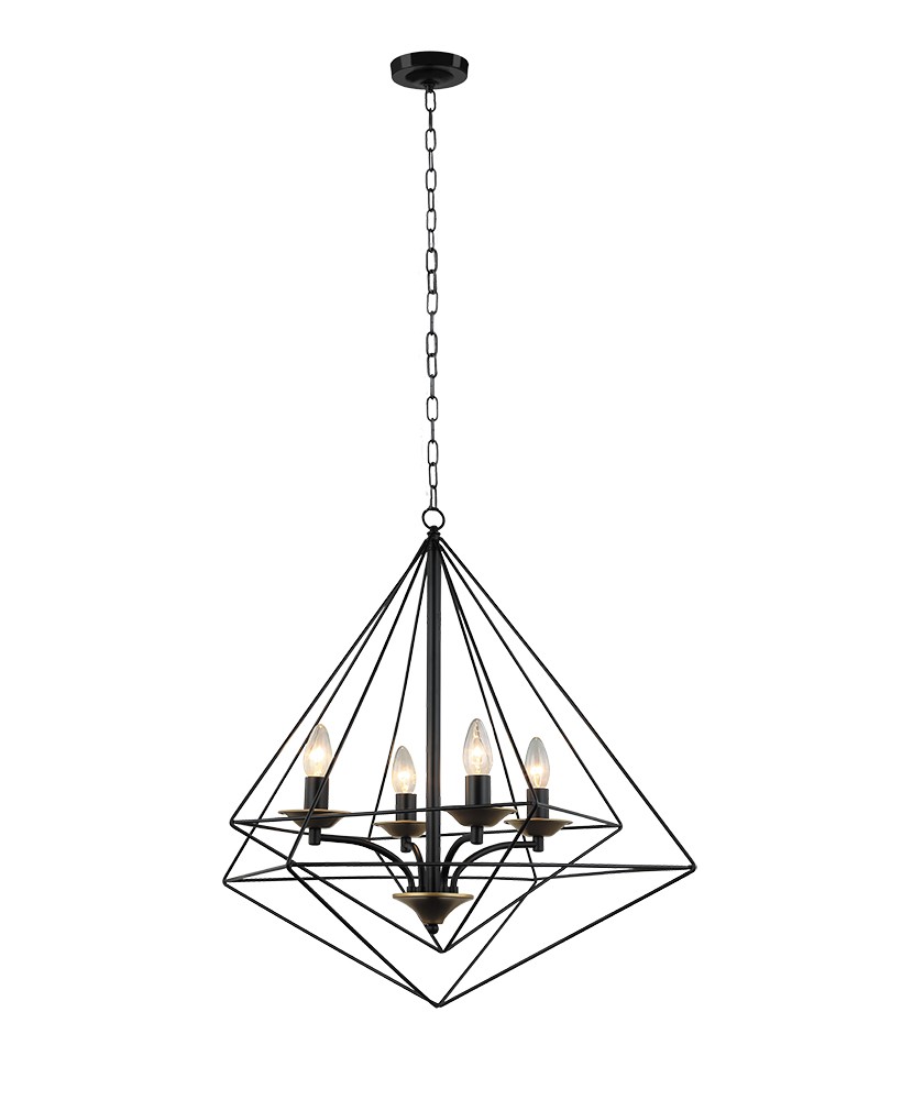 Подвесная люстра Lumien Hall Аркон 4020/4P-BK-GD