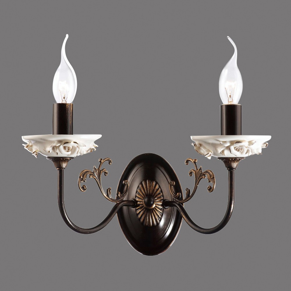 Бра с цветочками Эйвис W17007/2LBCG1 Lumien Hall