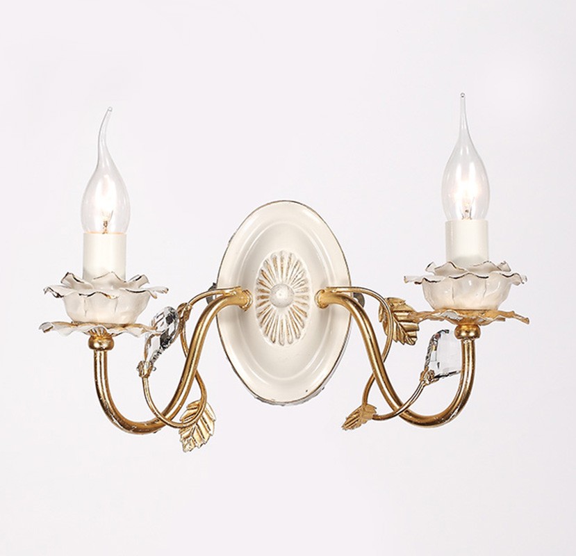 Бра с цветочками Мэйт W17067/2RSG Lumien Hall