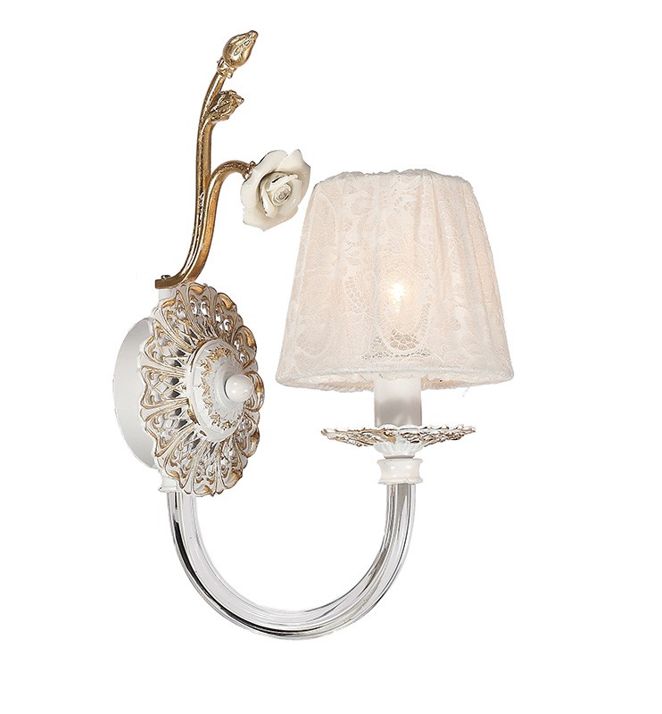 Бра с цветочками Ноелия W17066/1WHSG Lumien Hall