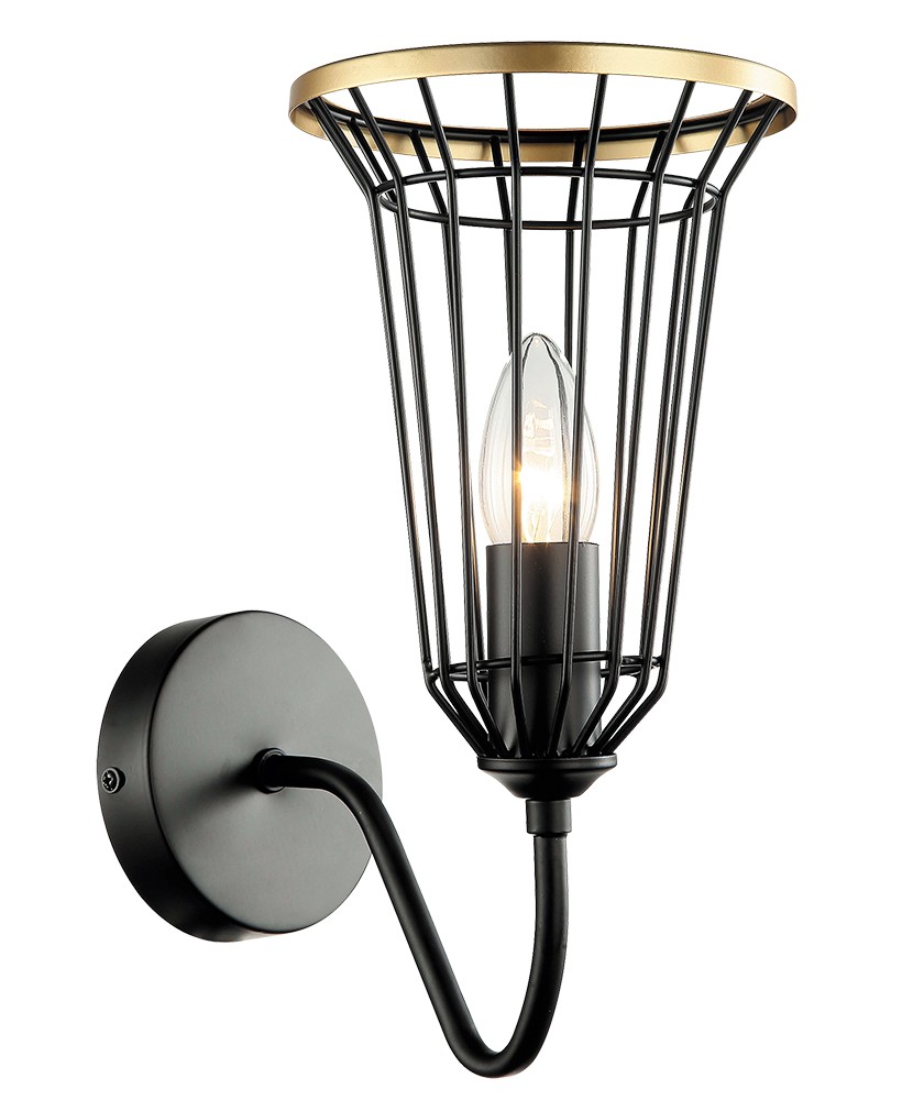 Настенное бра Lumien Hall Блис 4016/1W-BK-GD